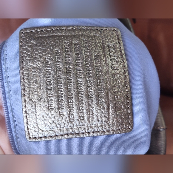 Coach Leather Crossbody Bag F19722 Bronze - Picture 12 of 14